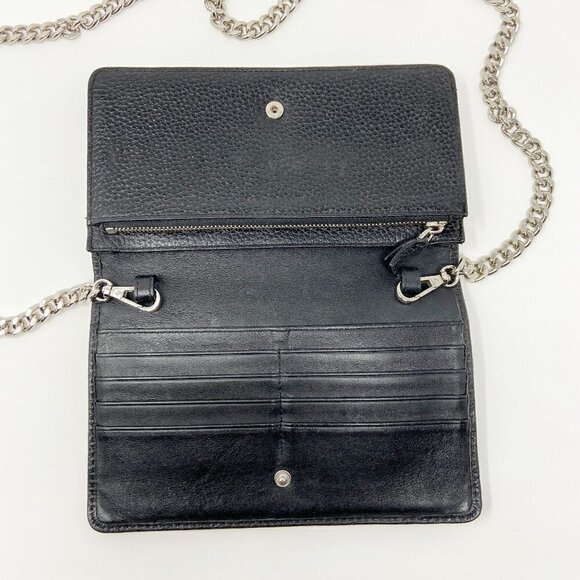 MARC JACOBS | Gotham Pebbled Leather Crossbody Wallet Clutch Black - Picture 5 of 11